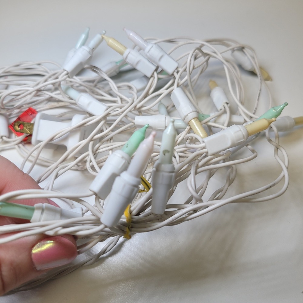 Pastel Easter String Lights White Wire Small Mini Bulbs Spring Decor - Picture 4 of 6